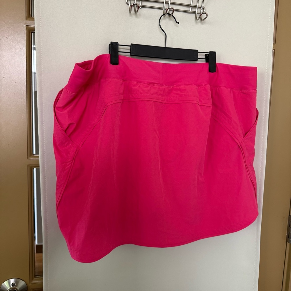 Lands End‎ Womens 26W Bright Pink Athletic Outdoors Skort Skirt Pockets - Picture 3 of 6